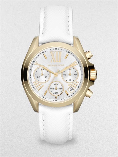 michael kors womens white and gold watches|michael kors chronograph gold.